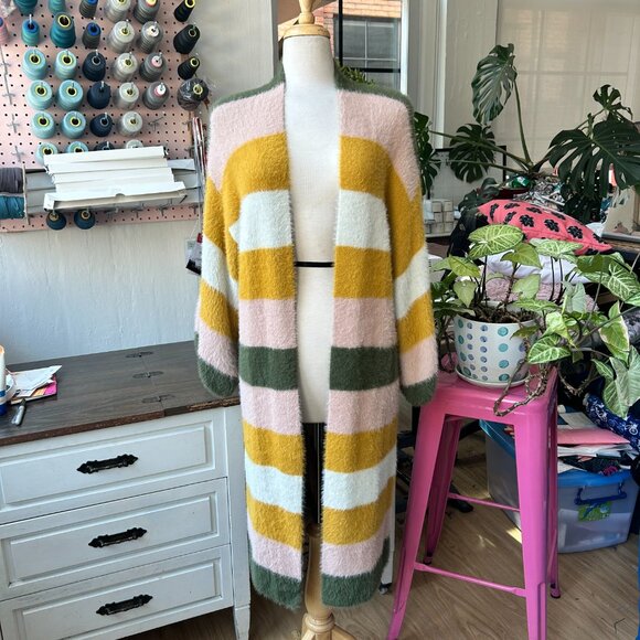 Anthropologie Striped Long Cardigan - O/S - Picture 4 of 8